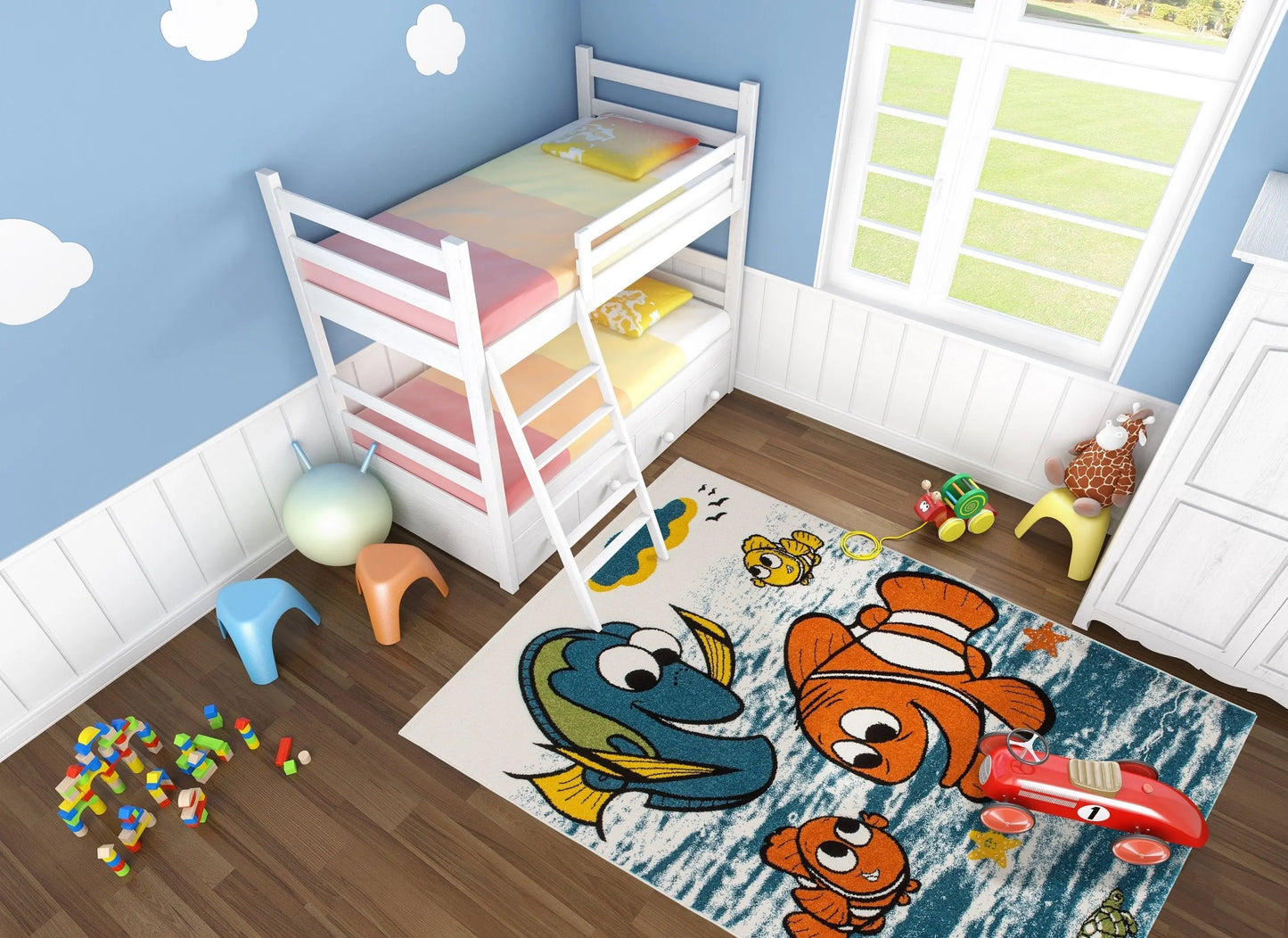 Moda Kids Finding Nemo Fish Area Rug -