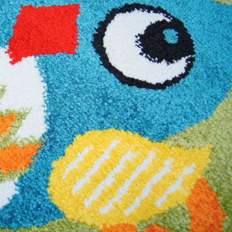 Moda Kids Owl Area Rug Green -