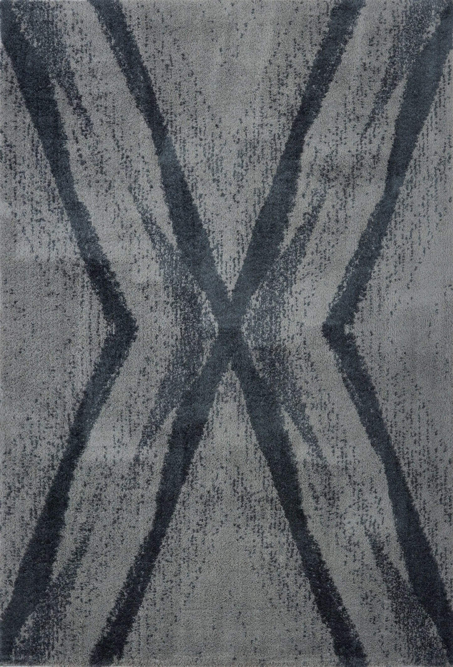 Jasper Shaggy Micro-Polyester Grey Area Rug -