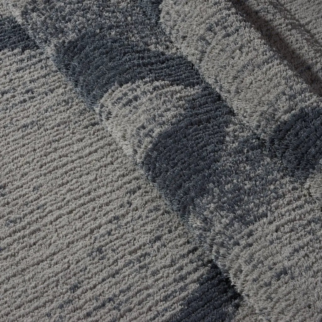 Jasper Shaggy Micro-Polyester Grey Area Rug -