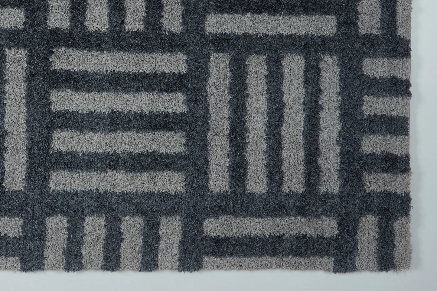 Okanagon Micro-Polyester Shaggy Area Rug -