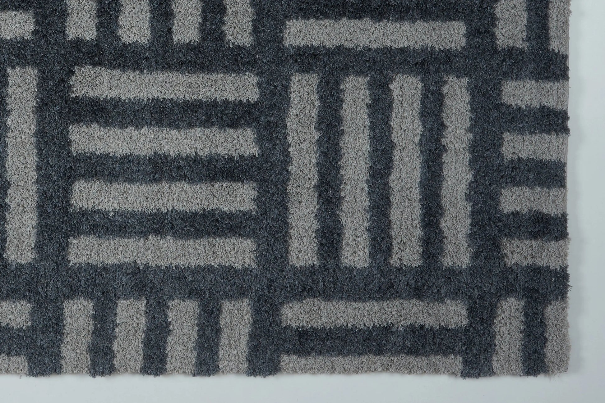 Okanagon Micro-Polyester Shaggy Area Rug -