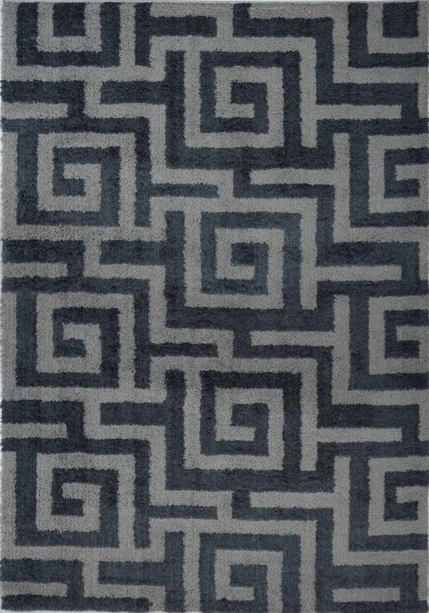 Calgary Micro Fiber Shaggy Gray Area Rug -