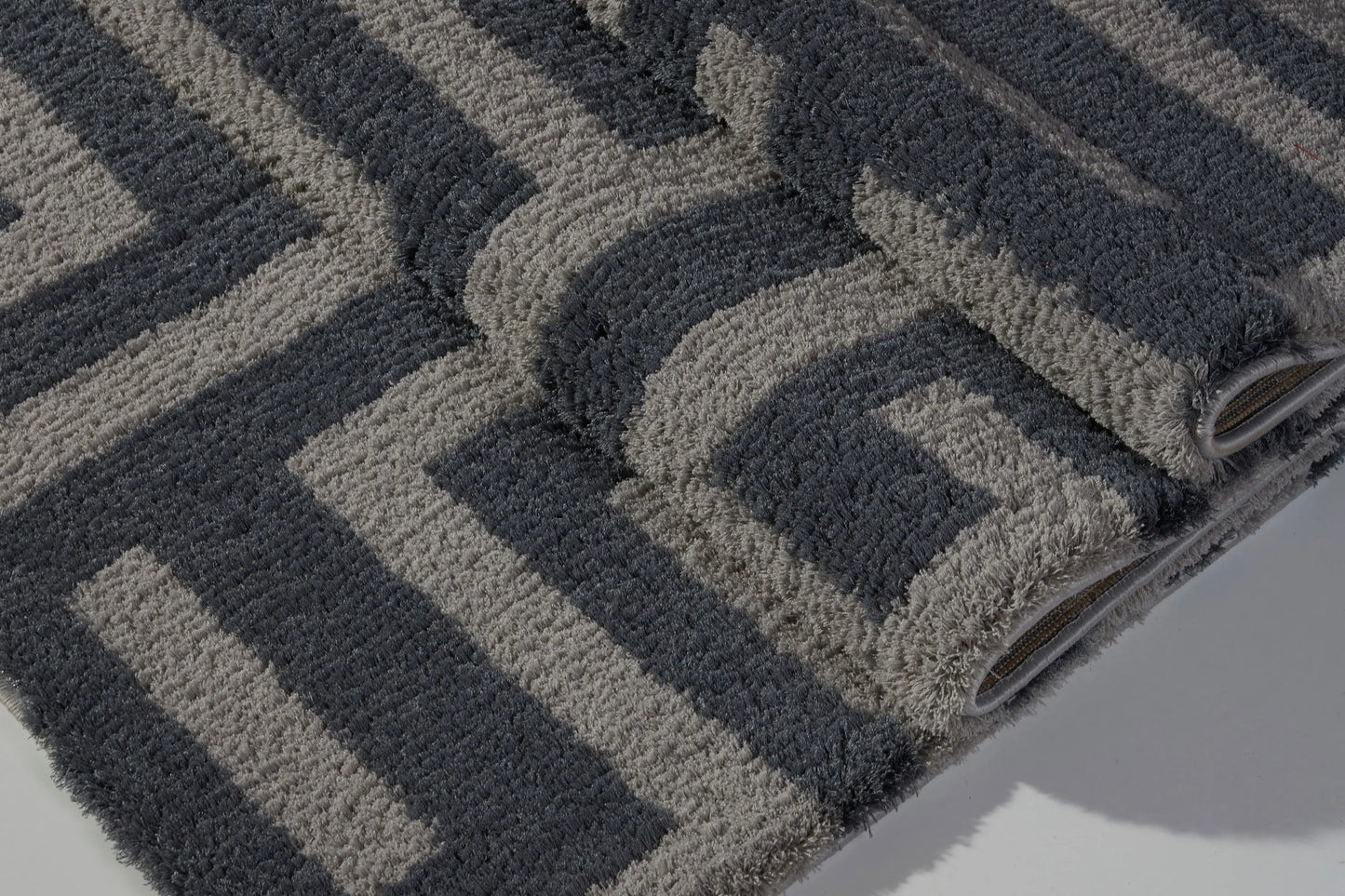 Calgary Micro Fiber Shaggy Gray Area Rug -
