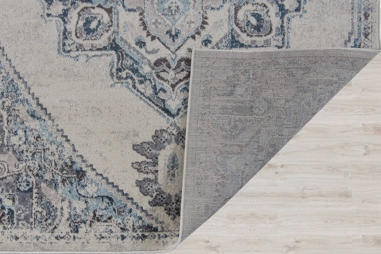 Miranda Persian Traditional Ivory Blue Area Rug