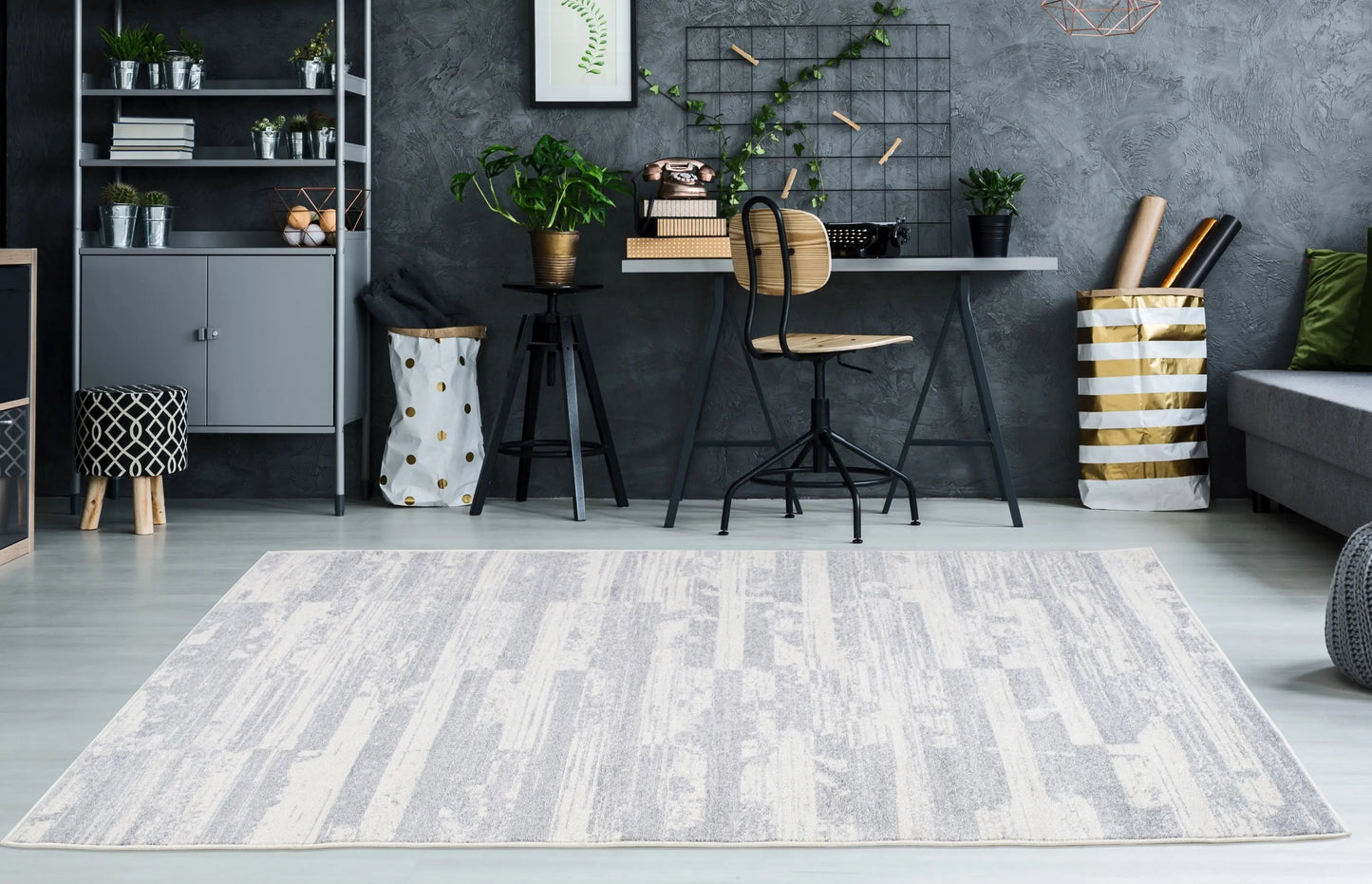 Modeno Cream Ivory Abstract Rug