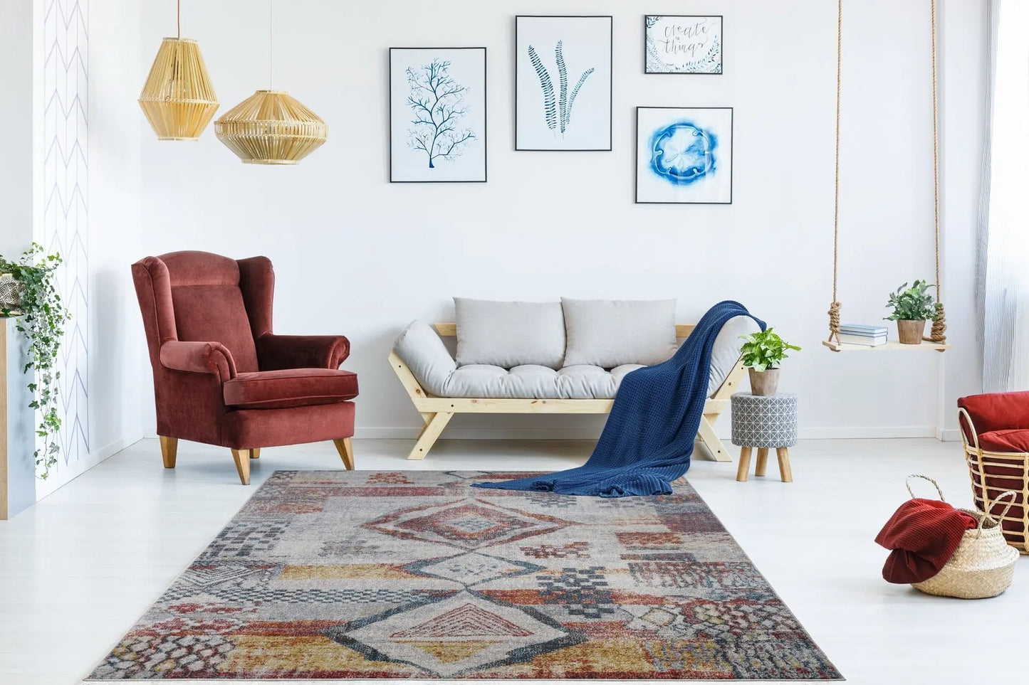 Morocco Distressed Multicolor Southwestern Rugs