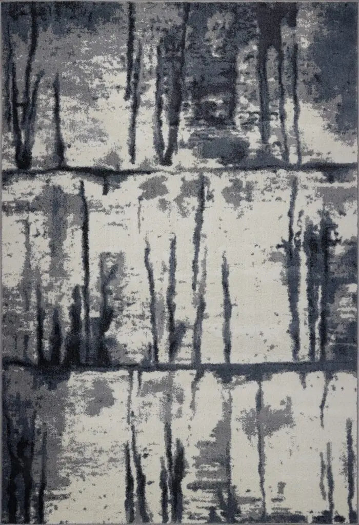 Niagara Gray Ivory Abstract Area Rug -