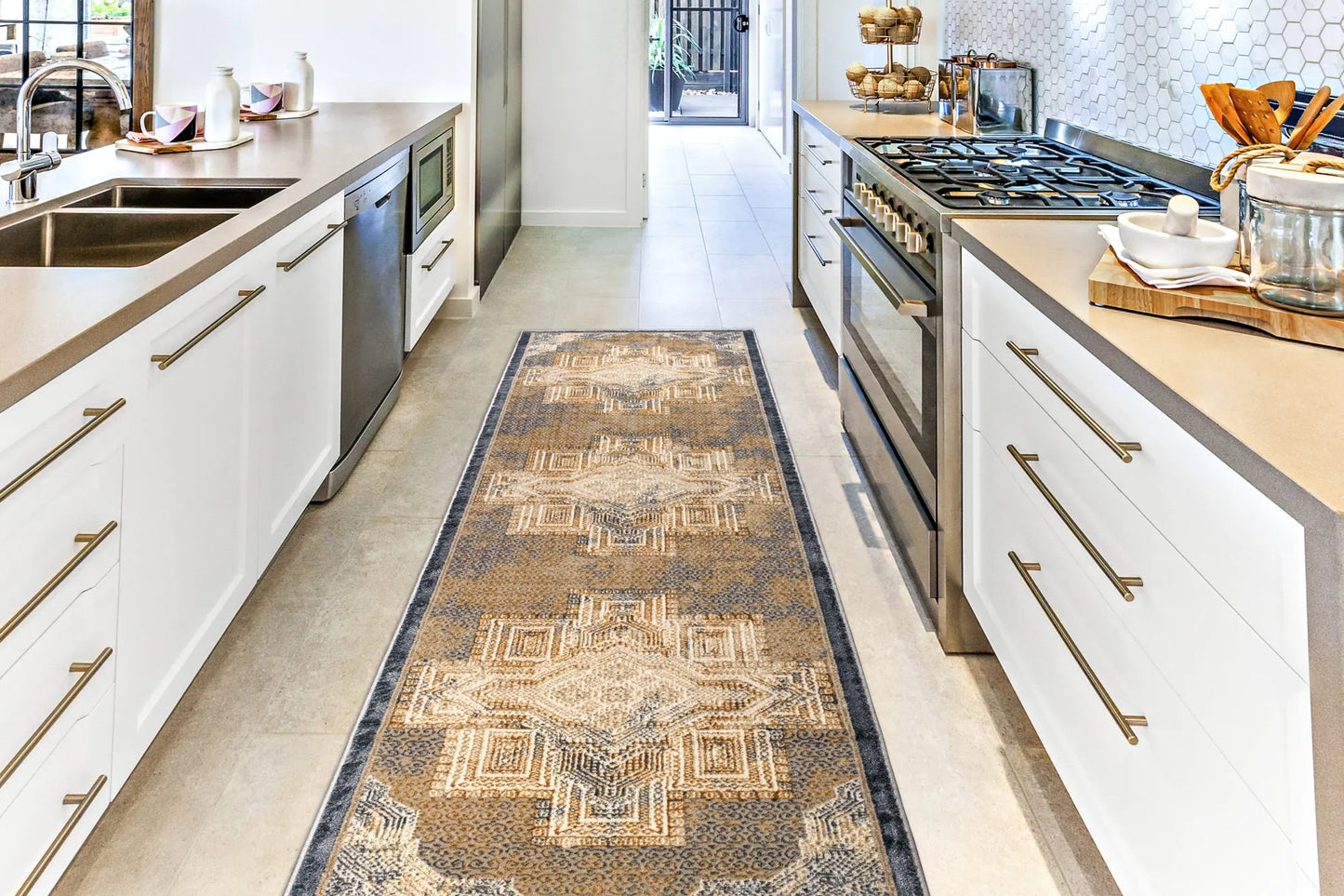 beige brown silver grey metalic traditional geometric contemporary area rug 8x10, 8x11 ft Large Living Room Carpet, Bedroom, Kitchen
