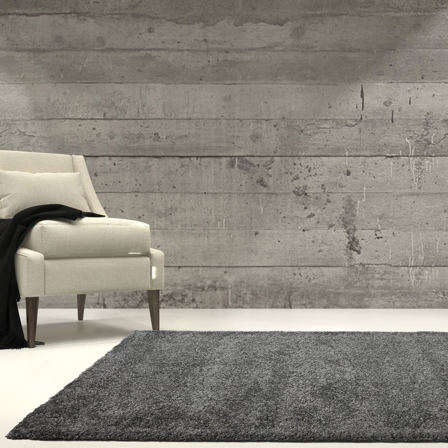 Candy Shaggy Soft Stylish Grey Area Rug - 