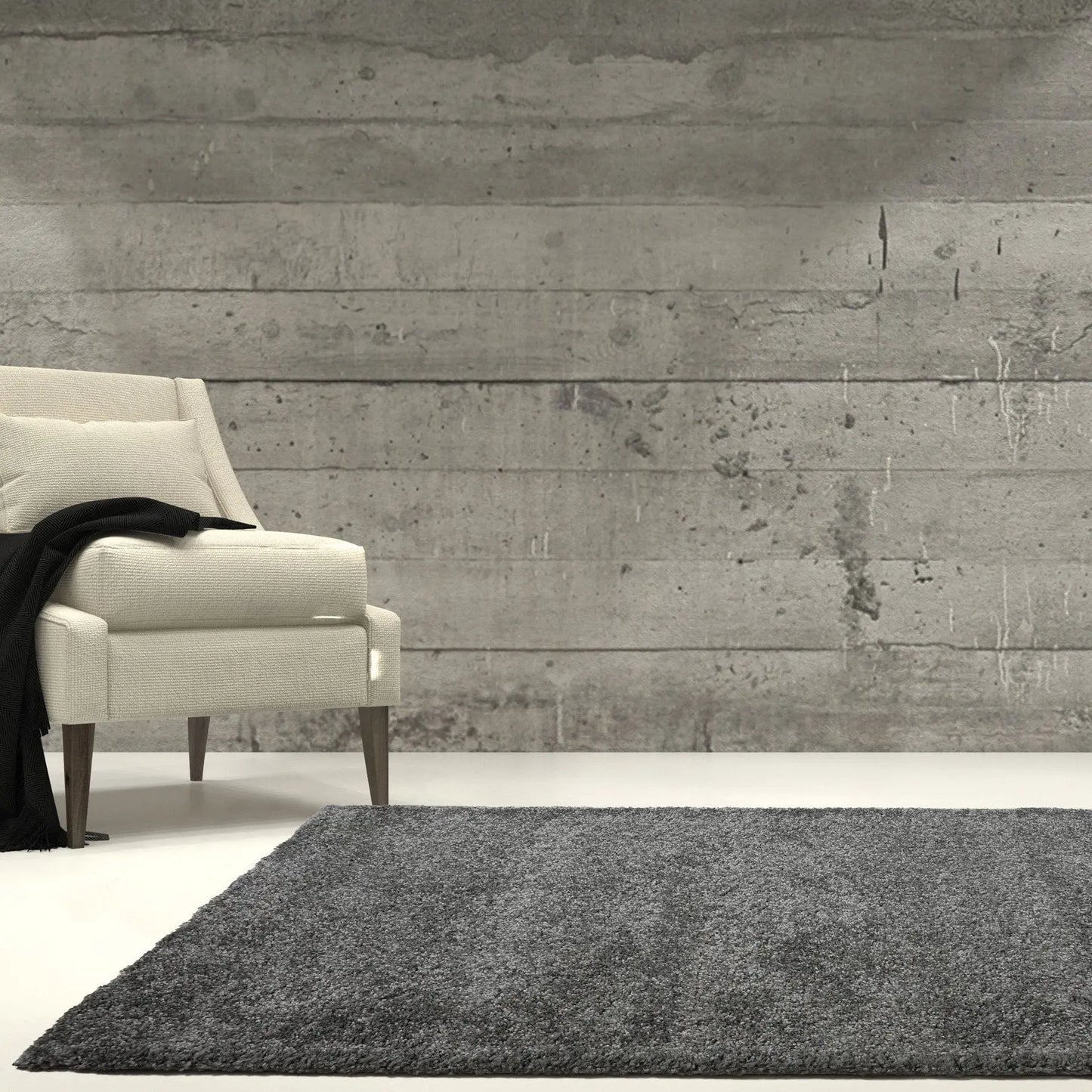 Candy Shaggy Soft Stylish Grey Area Rug -