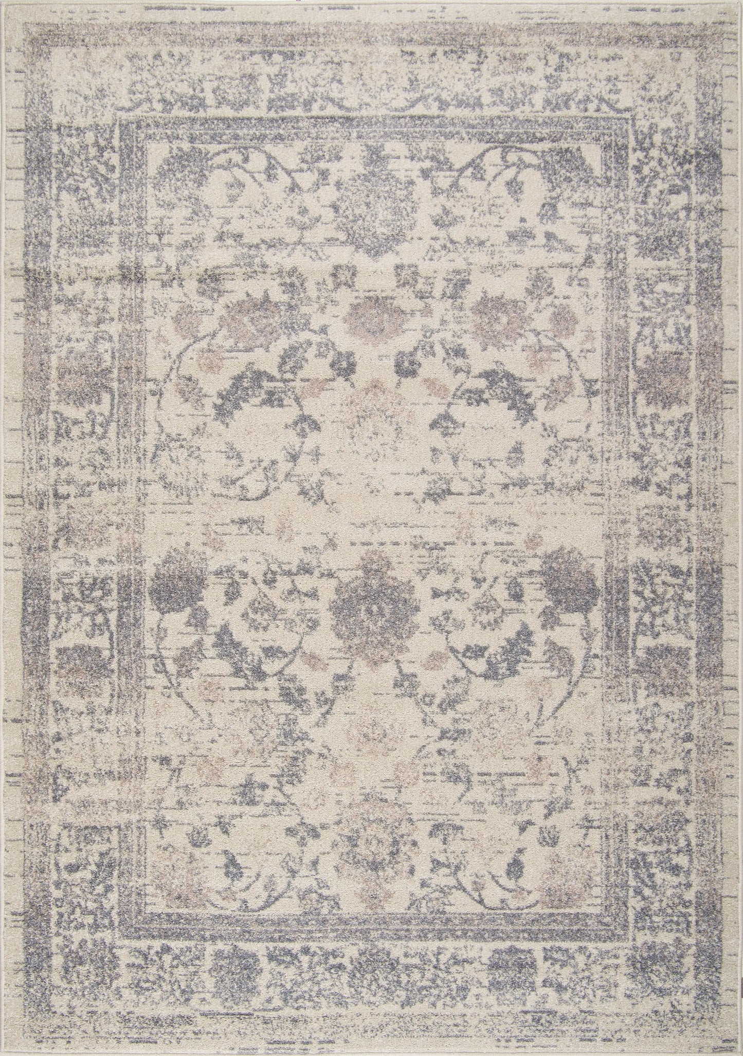 Santori Cream Dark Beige Vintage Area Rug