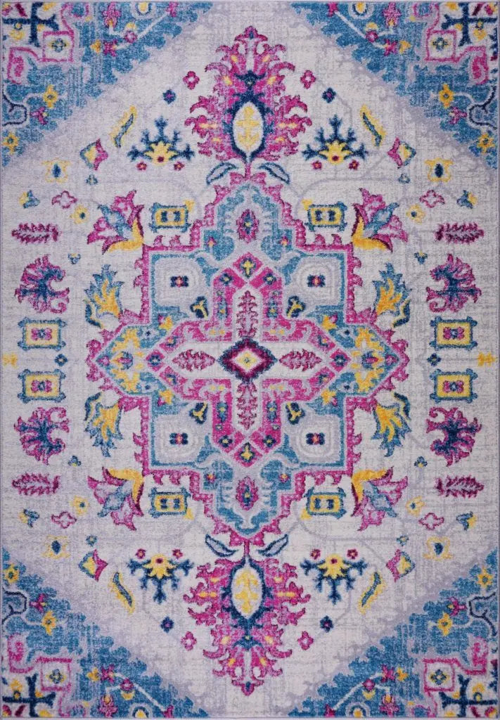 Shareen Traditional Design Mat Blue Rugs