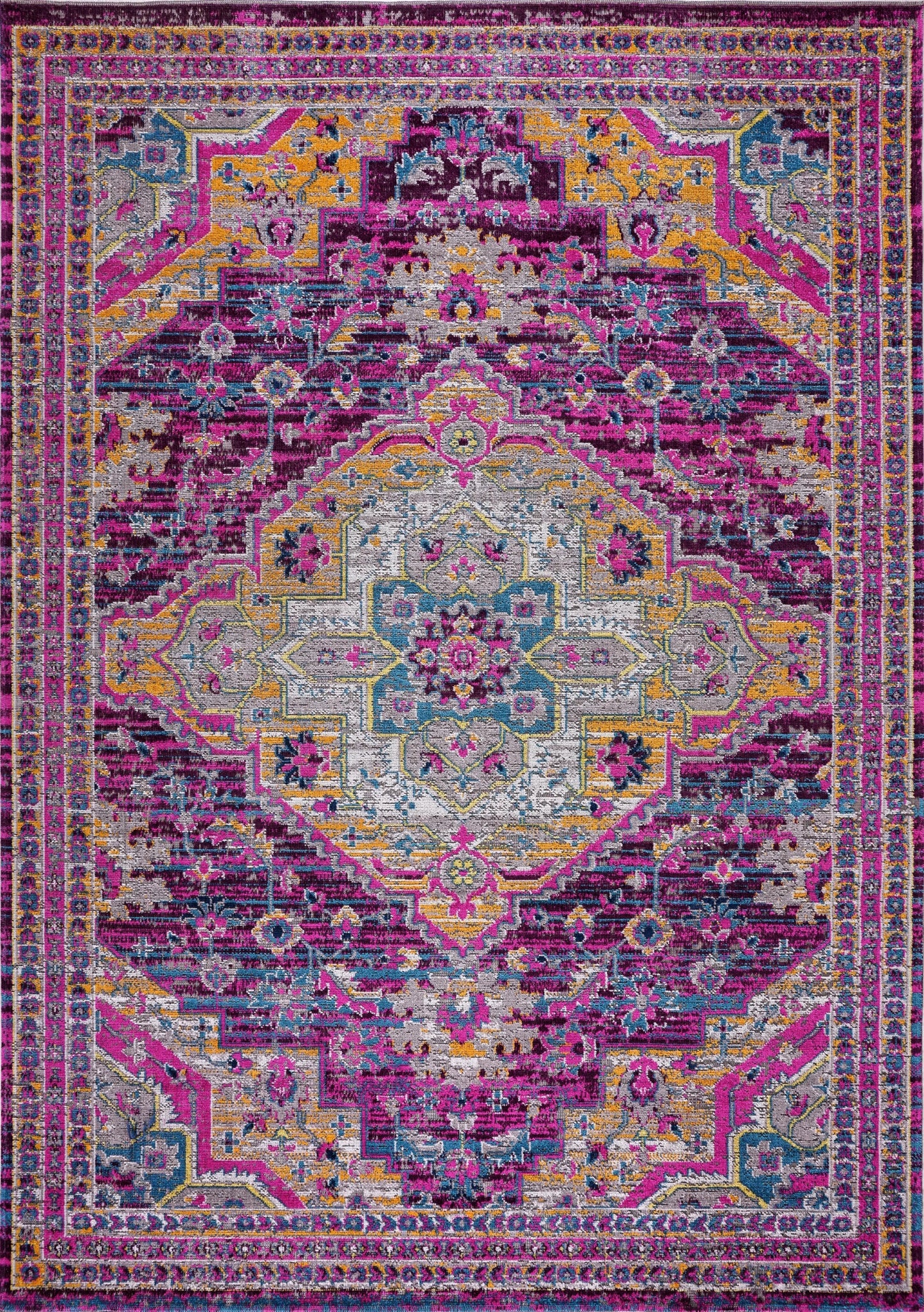 Elson Lilac Beige Traditional Indoor/Outdoor Area Rug - Ladolerugsca