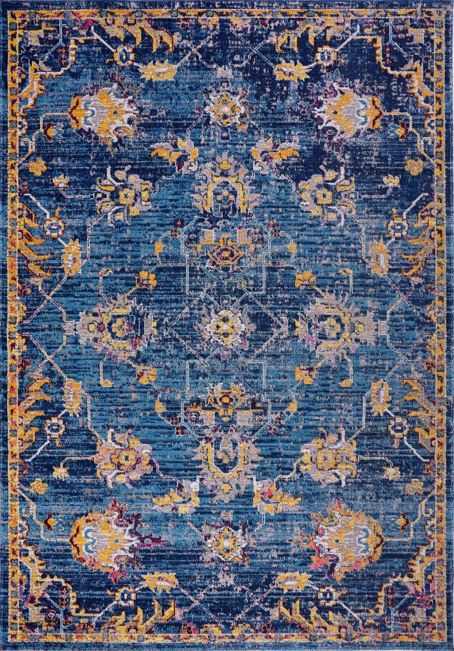 Tremont Dark Blue Traditional Indoor/Outdoor Area Rug - Ladolerugsca