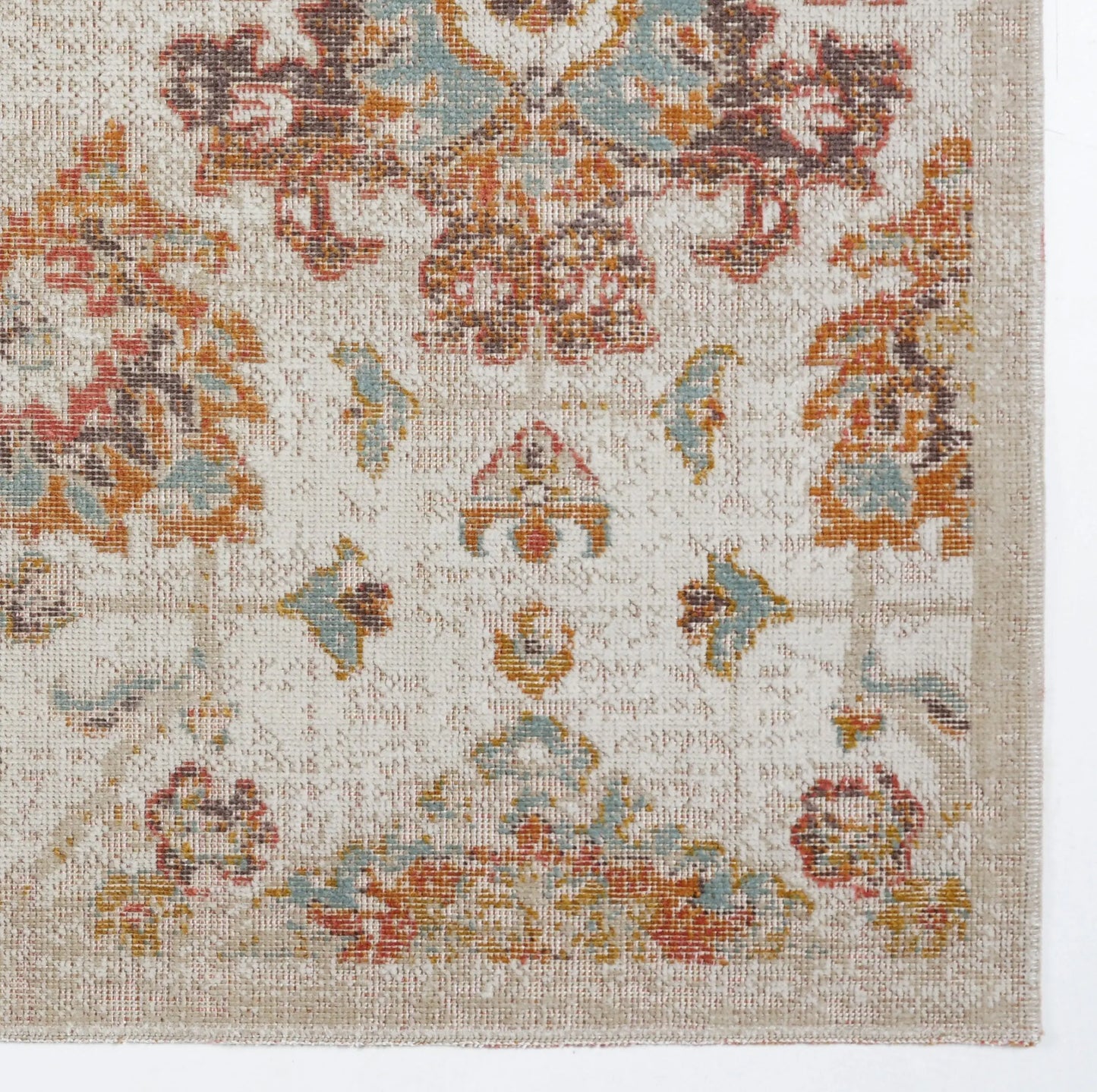 Venice Marigold Cream Ornamental Indoor/Outdoor Area Rug - Ladolerugsca