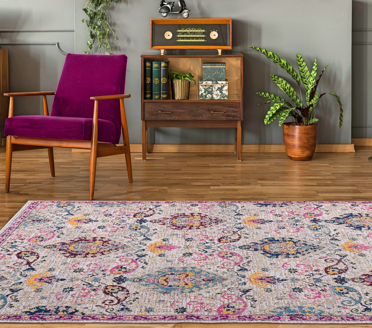 LaDole Rugs Blue Terra Area Rug Soft Carpet Mat For Living Room