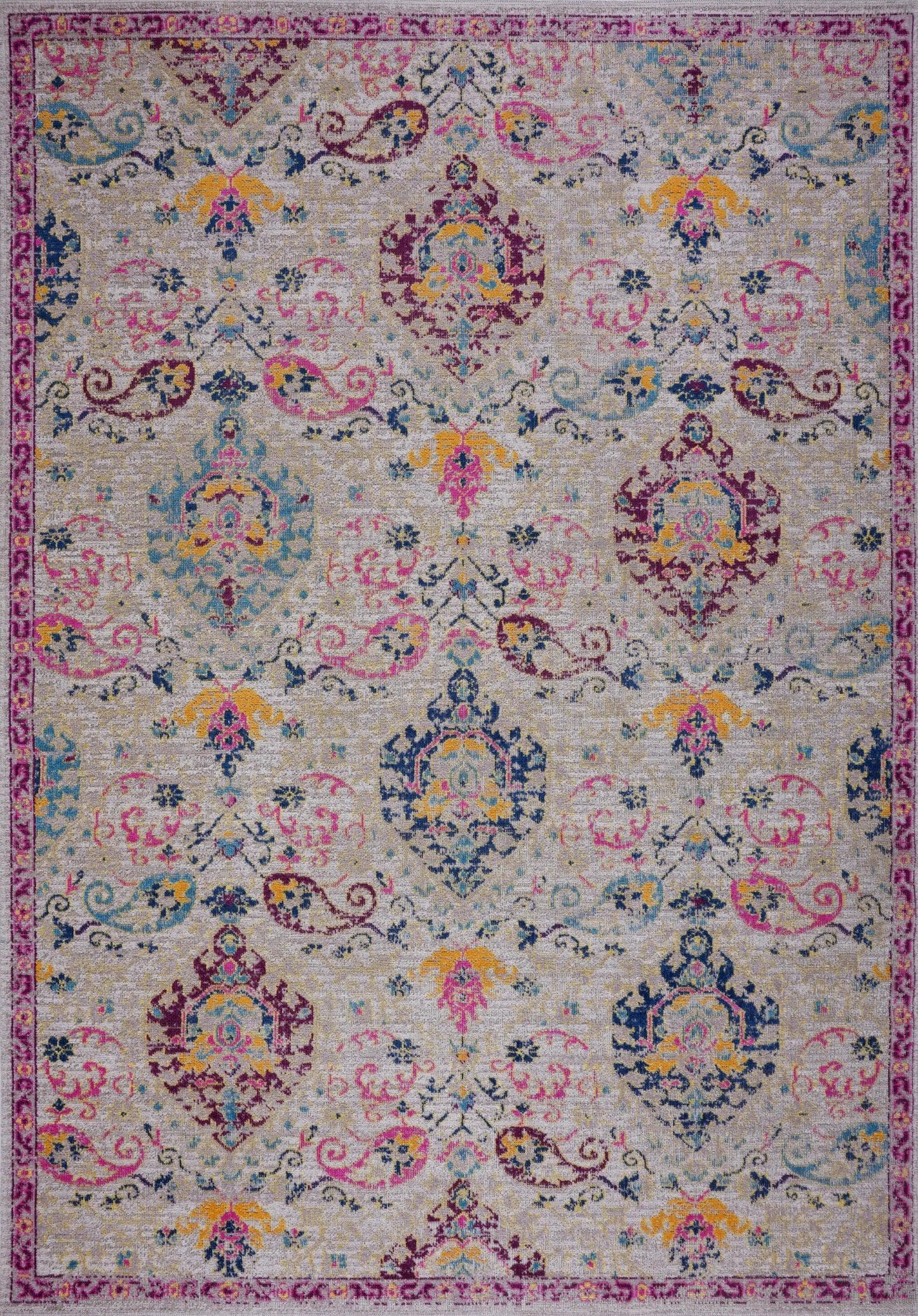 Katrina Beige Cream Traditional Indoor/Outdoor Area Rug - Ladolerugsca