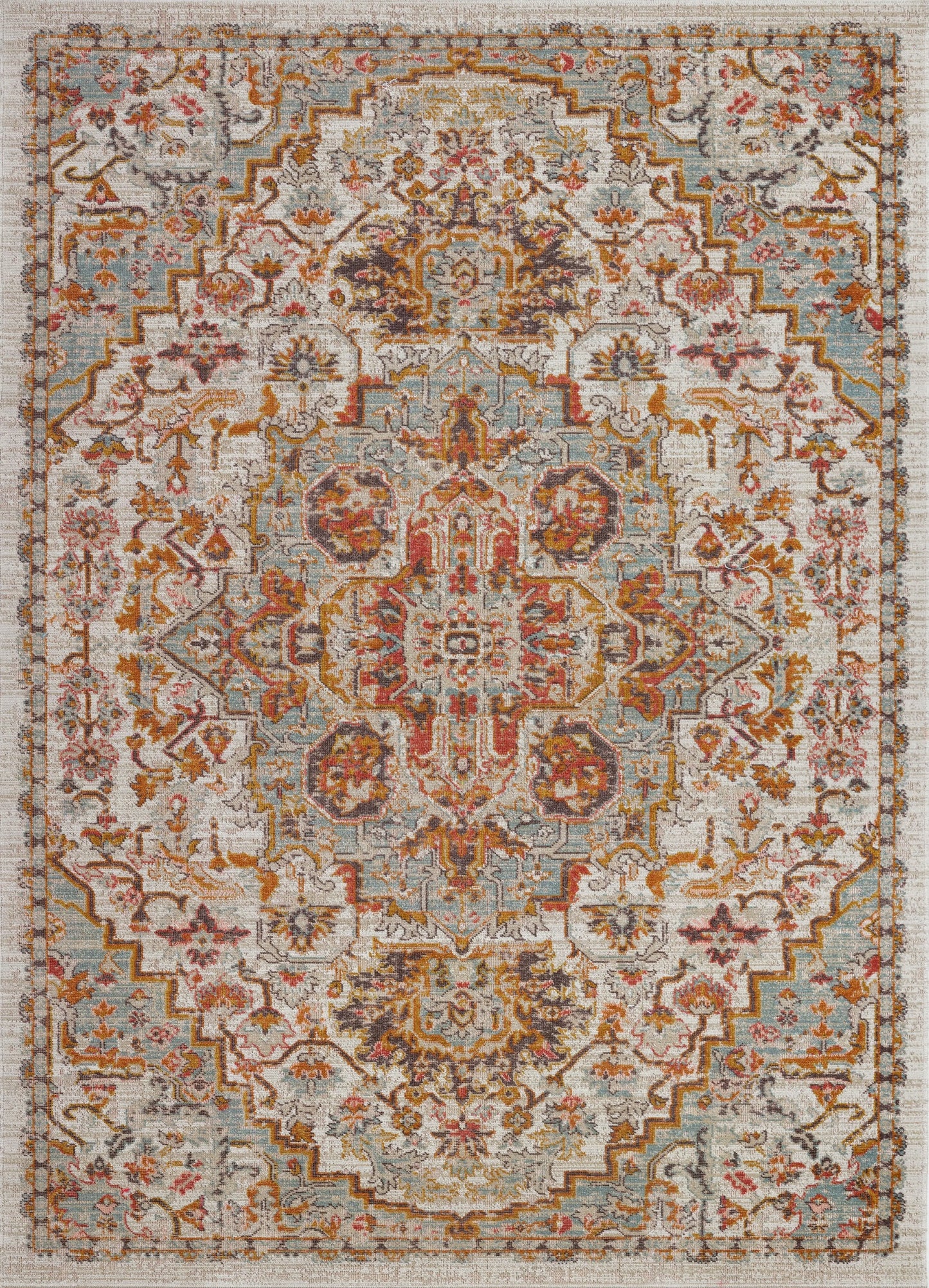 Frieda Cream Beige Indoor/Outdoor Area Rug - Ladolerugsca