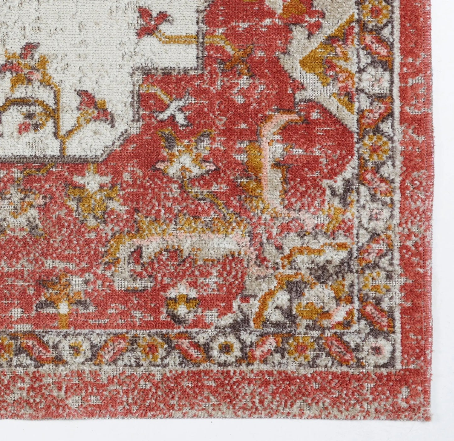 Highland Terracotta Cream Indoor/Outdoor Area Rug - Ladolerugsca
