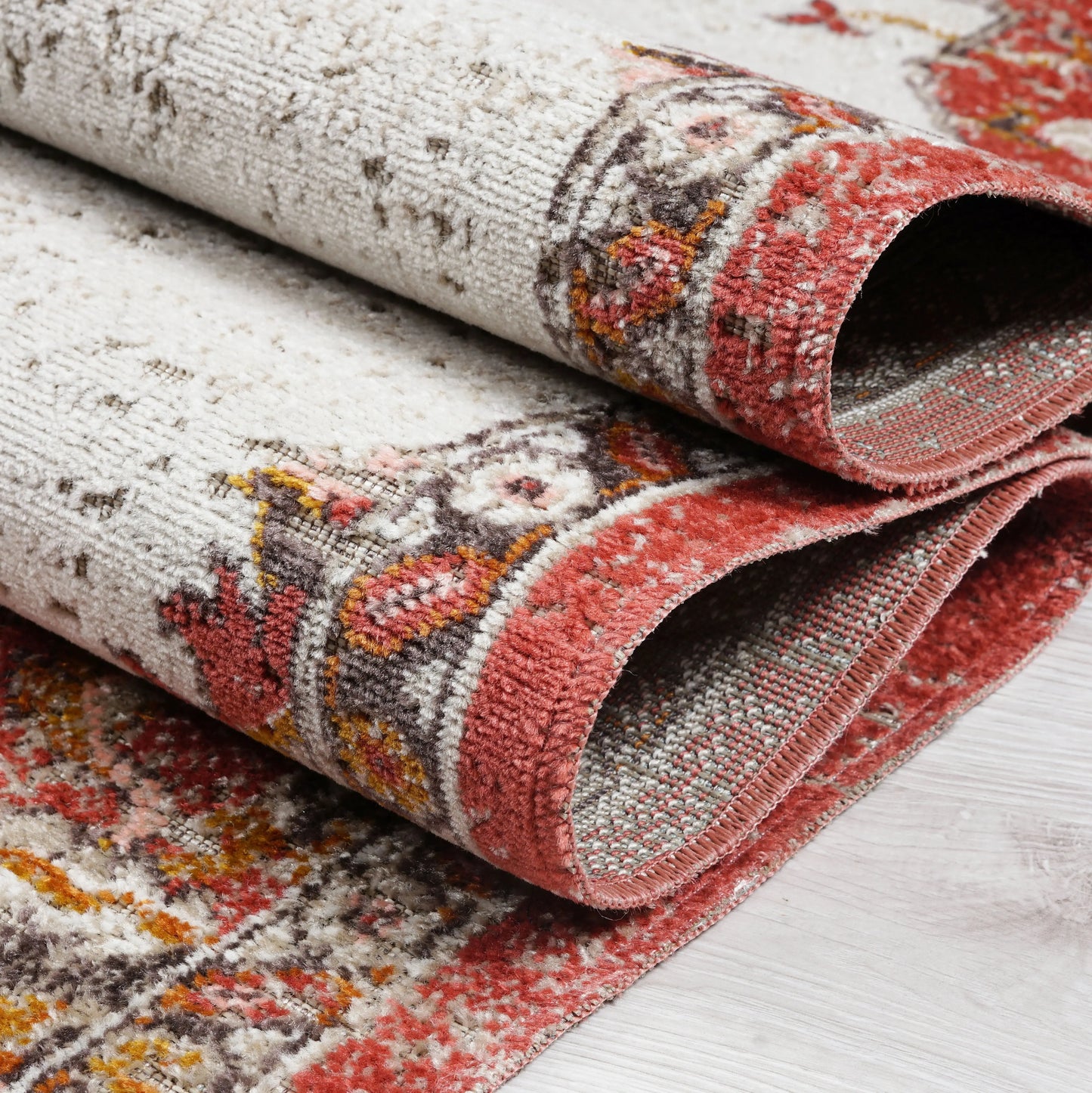 Highland Terracotta Cream Indoor/Outdoor Area Rug - Ladolerugsca