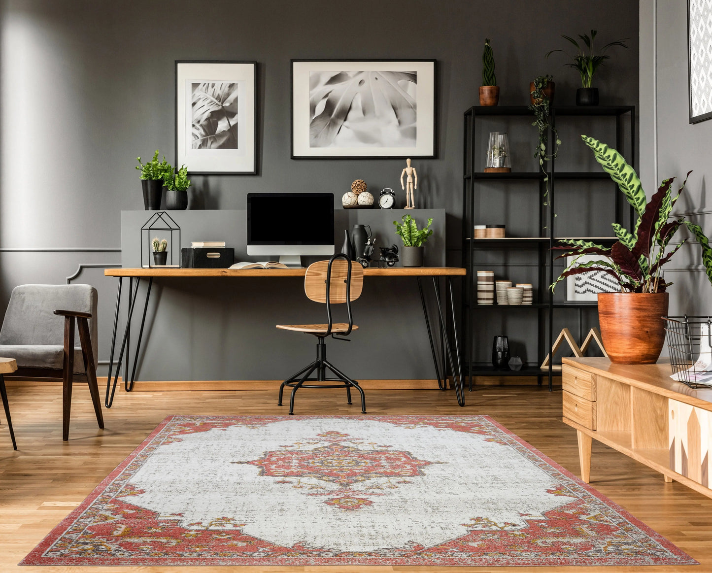 Highland Terracotta Cream Indoor/Outdoor Area Rug - Ladolerugsca
