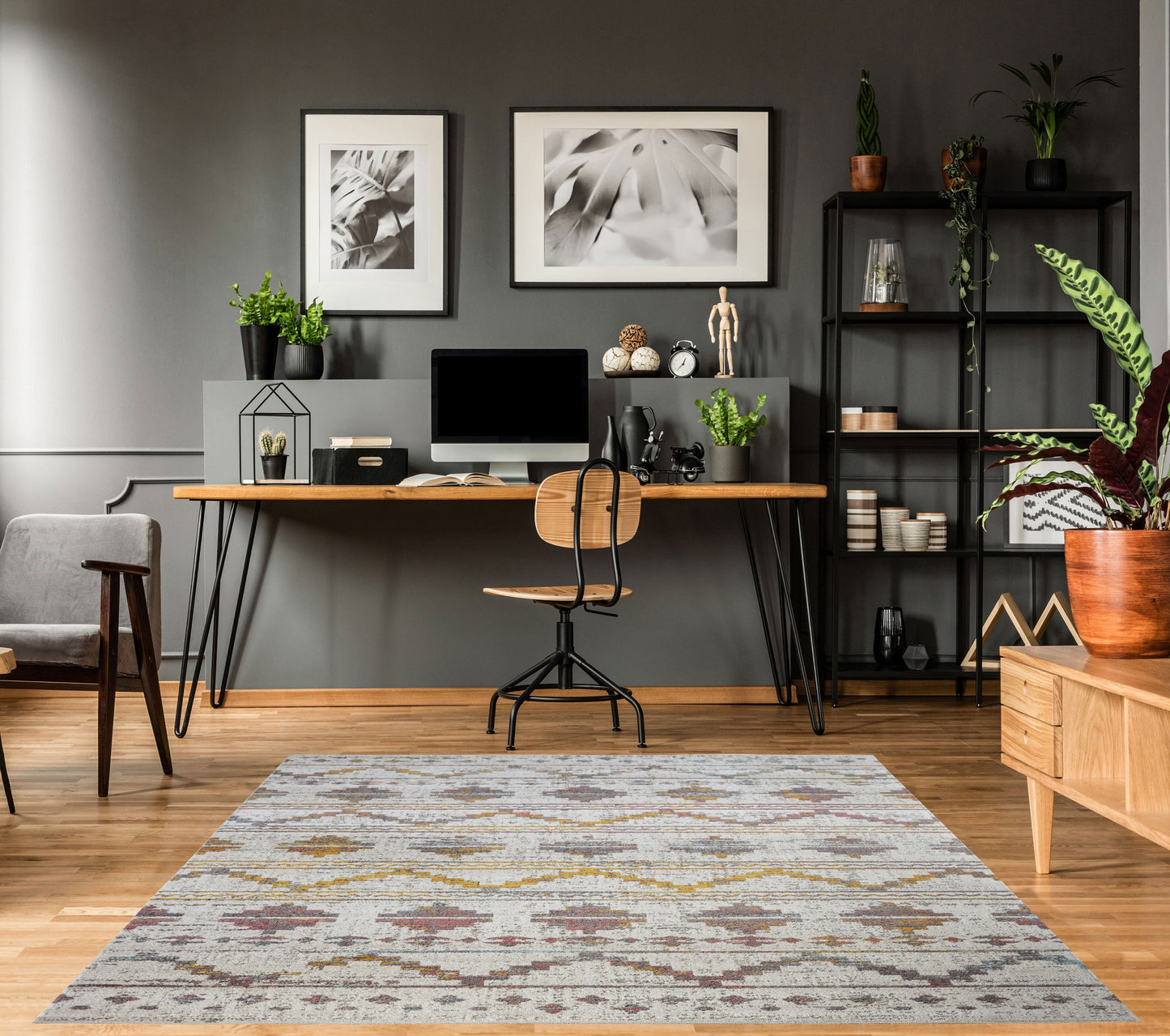 Cranbrook Beige Charcoal Area Rug - Ladolerugsca