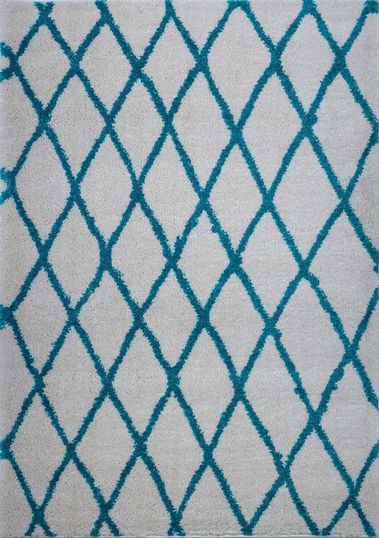 Toronto Trellis Ivory Turquoise Area Rug -
