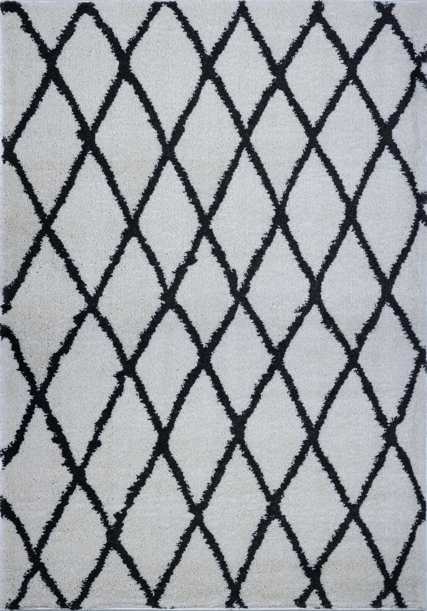 Toronto Trellis Ivory Dark Grey Area Rug -