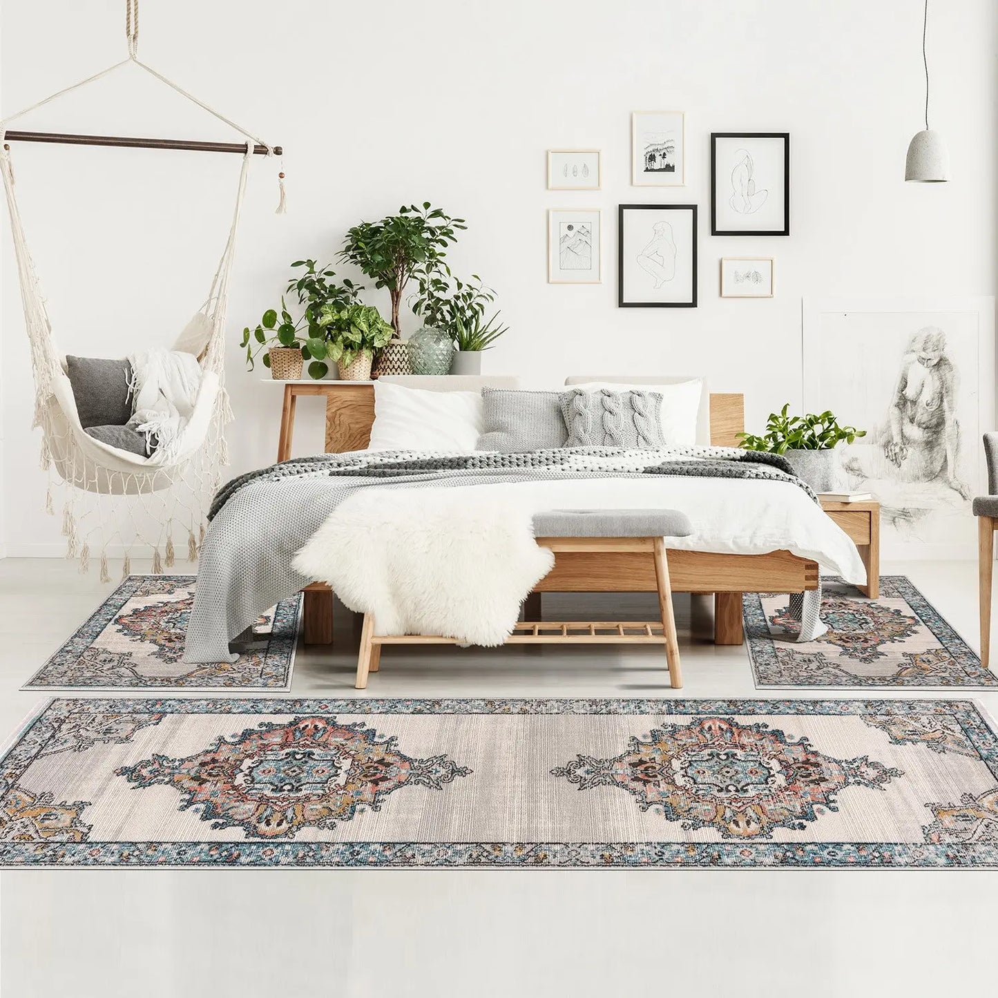 la dole rugs traditional persian bordered ikat turquoise ivory red orange area rug 8x10, 8x11 ft Large Living Room Carpet, Bedroom, Kitchen