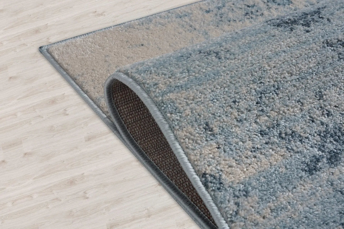 Unique Ivory Rustic Blue Area Rug