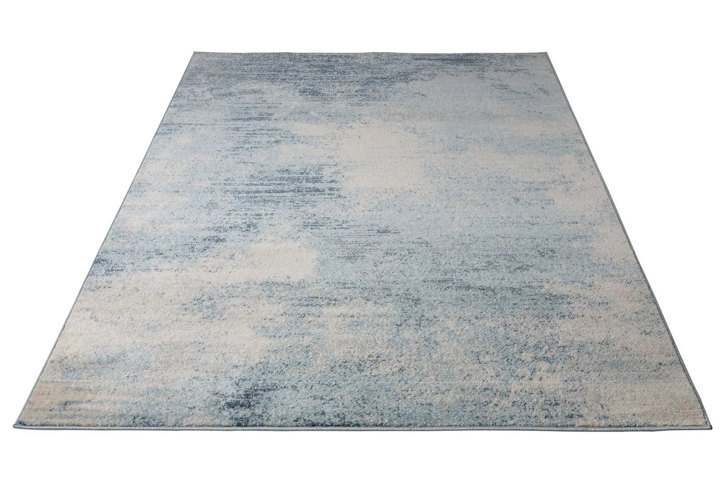Unique Ivory Rustic Blue Area Rug