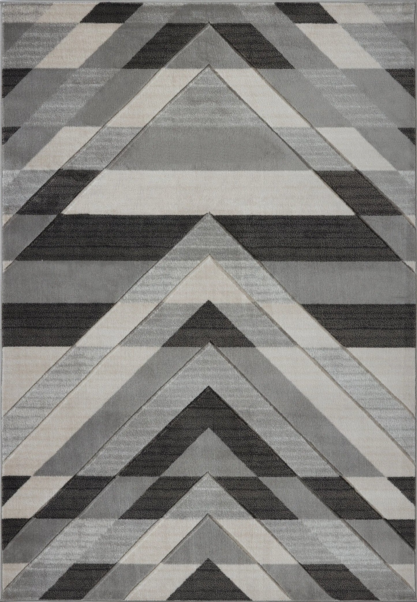 Oakridge Cream Grey Geometric Area Rug -