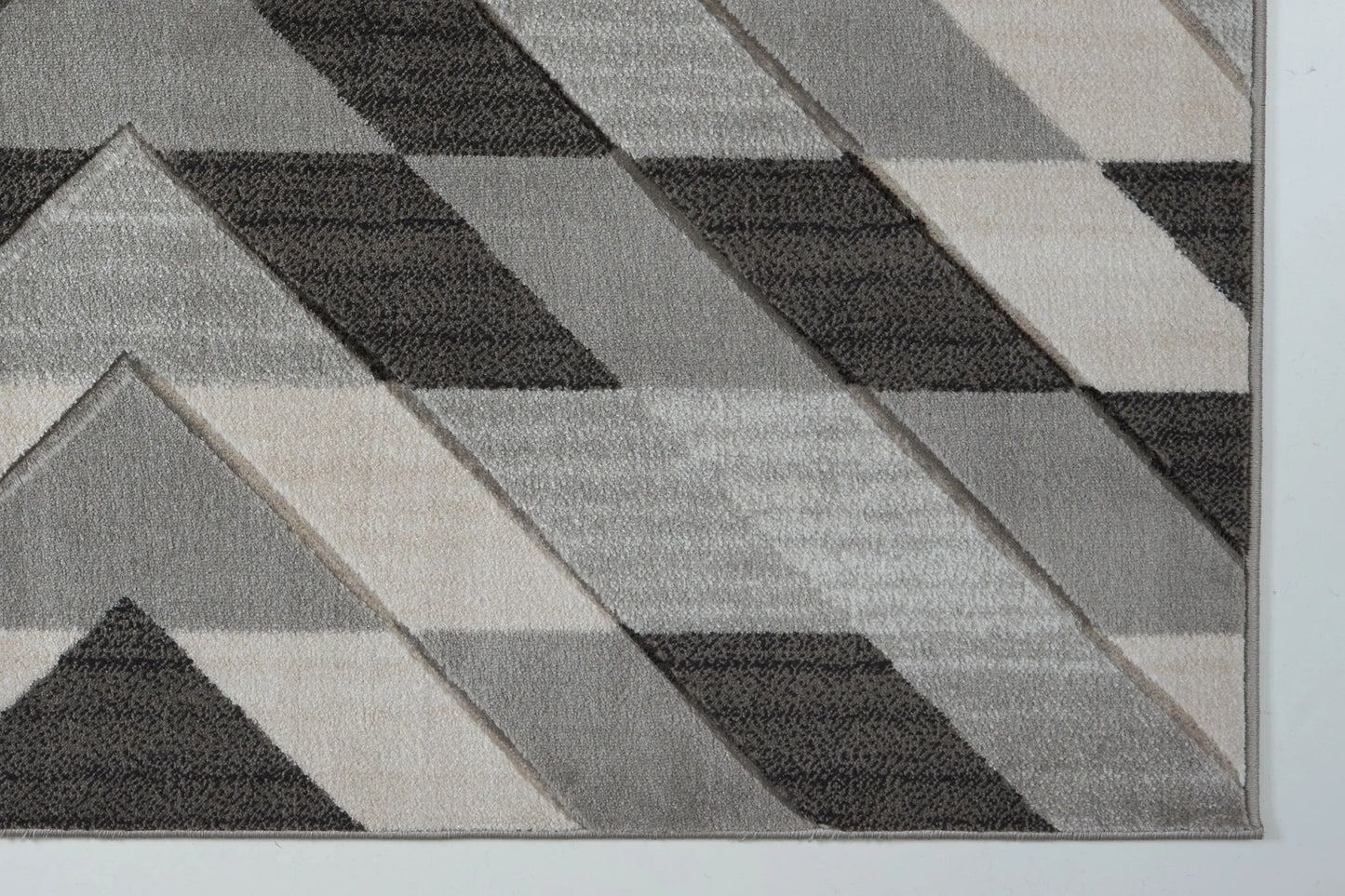Oakridge Cream Grey Geometric Area Rug -