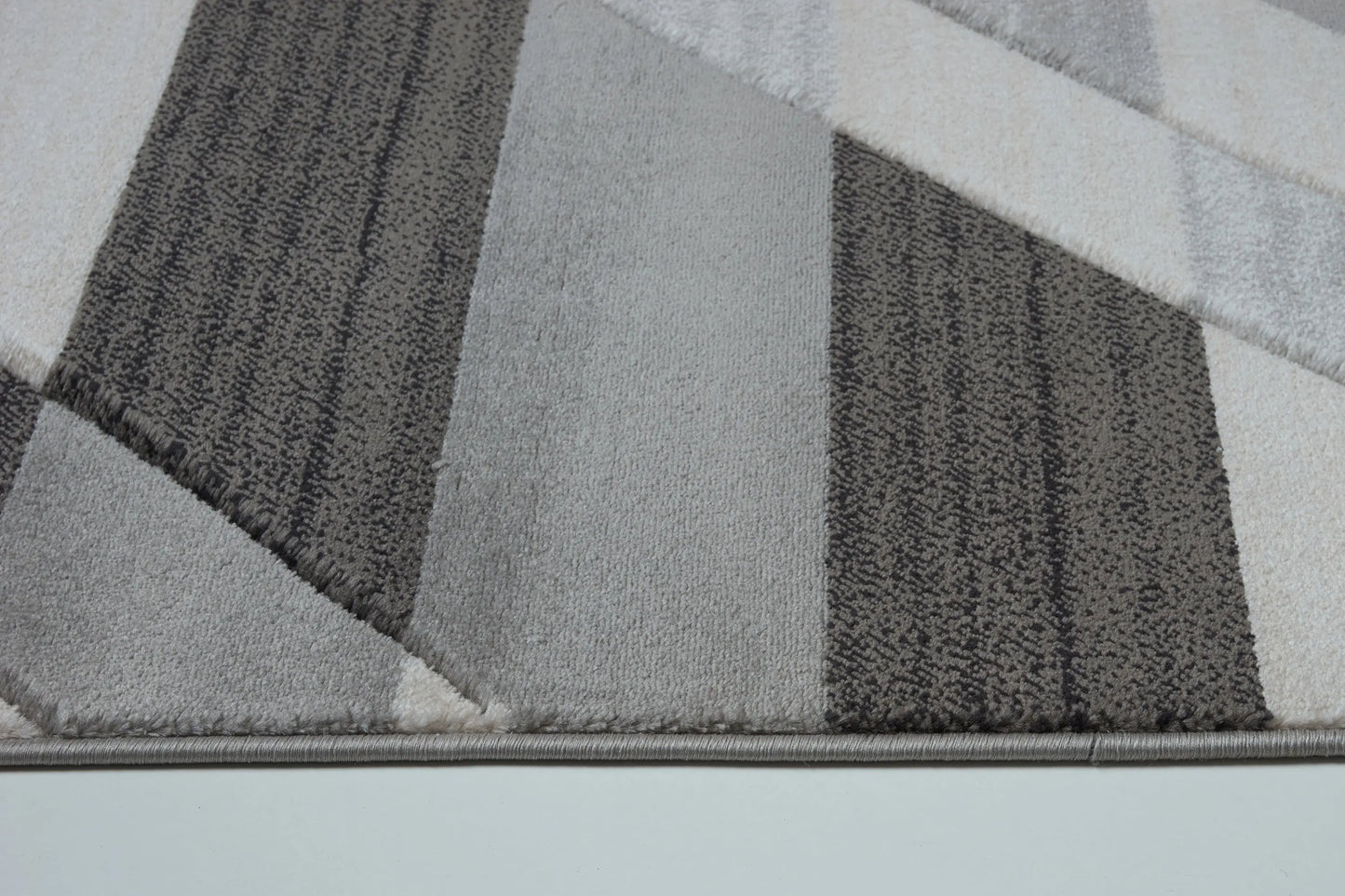 Oakridge Cream Grey Geometric Area Rug -