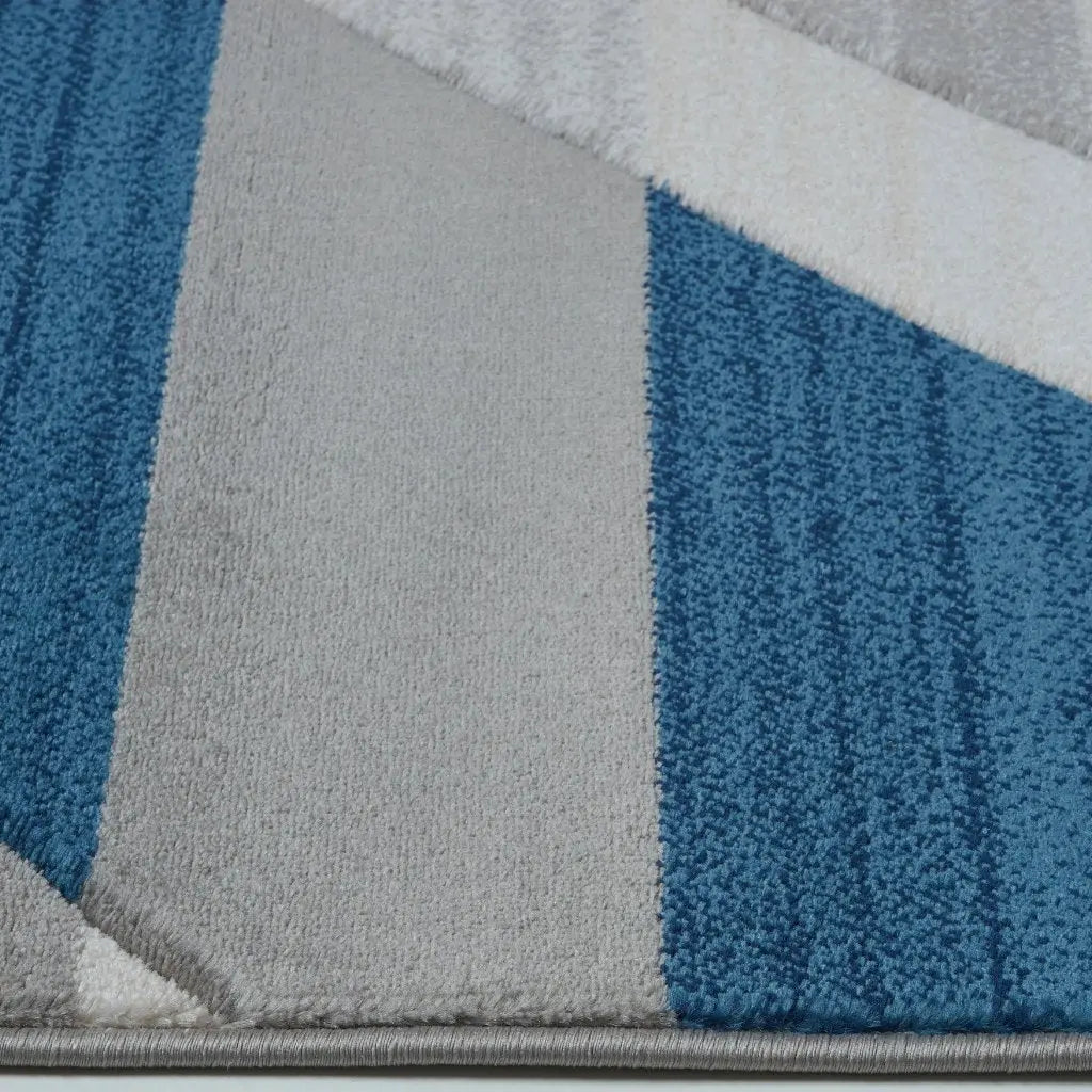 Metrotown Grey Blue Area Rug -