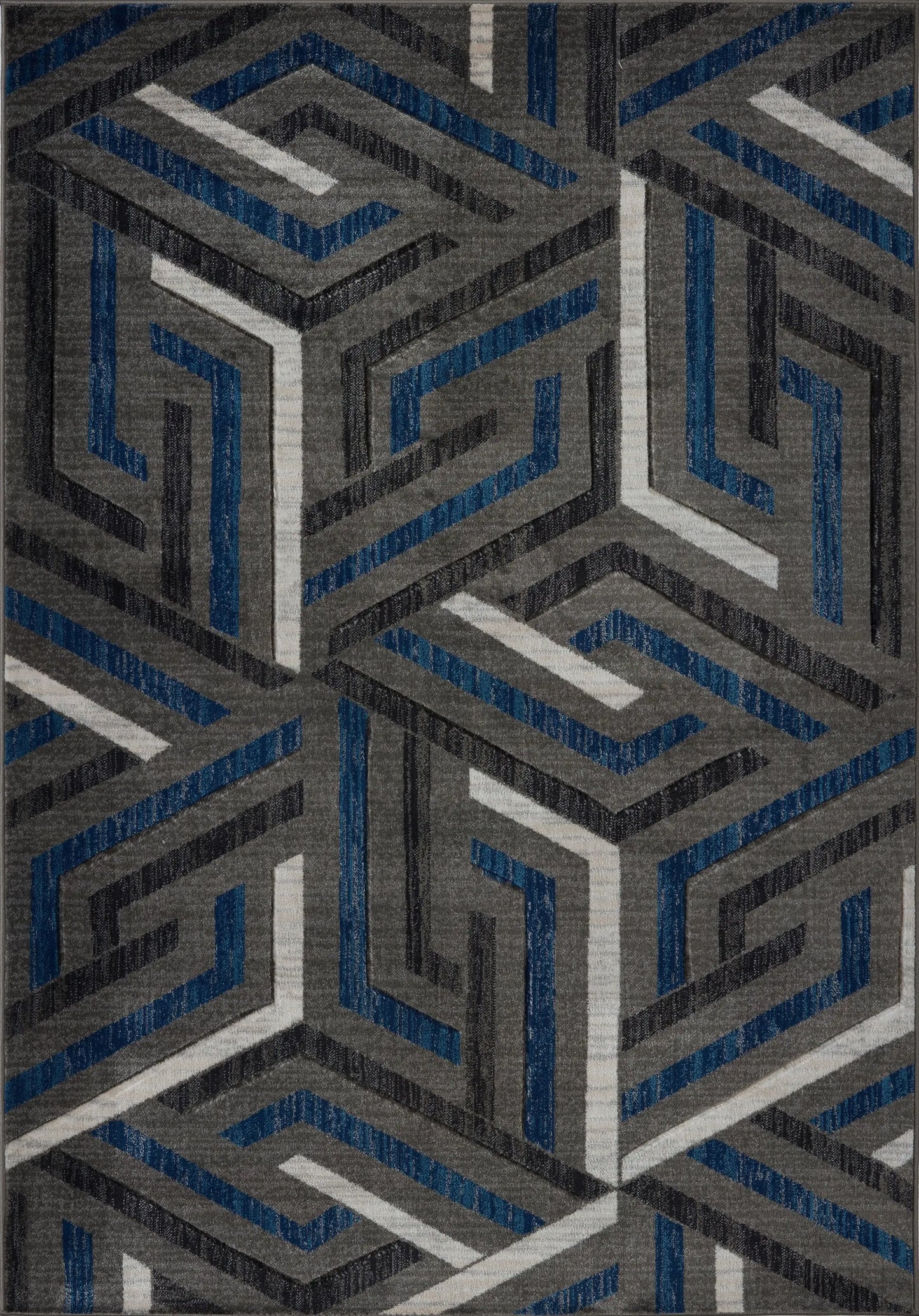 Park Royal Grey Blue Area Rug -