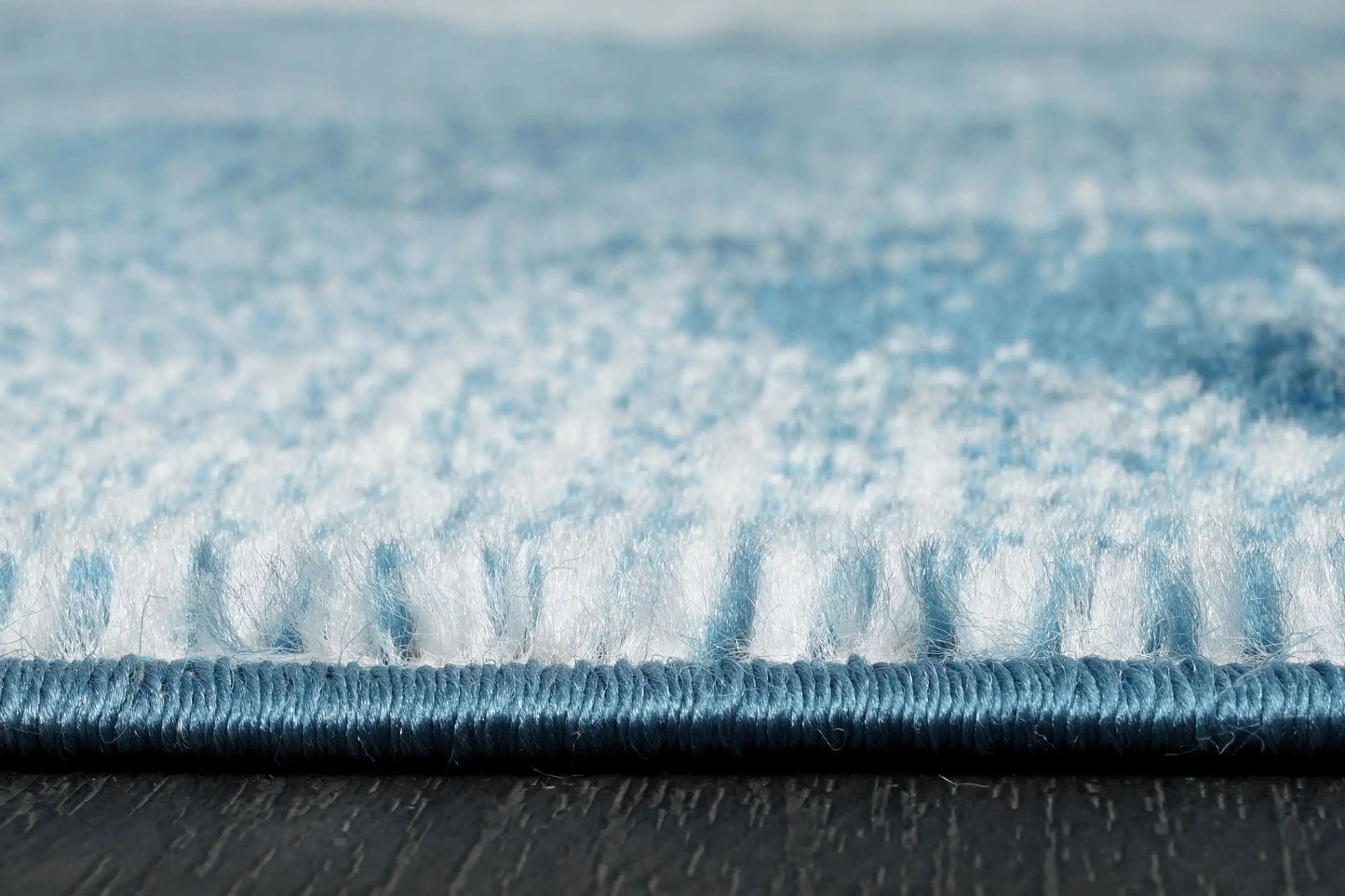 Azra Blue Abstract Contemporary Marble Minimal Design Area Rug La Dole Rugs