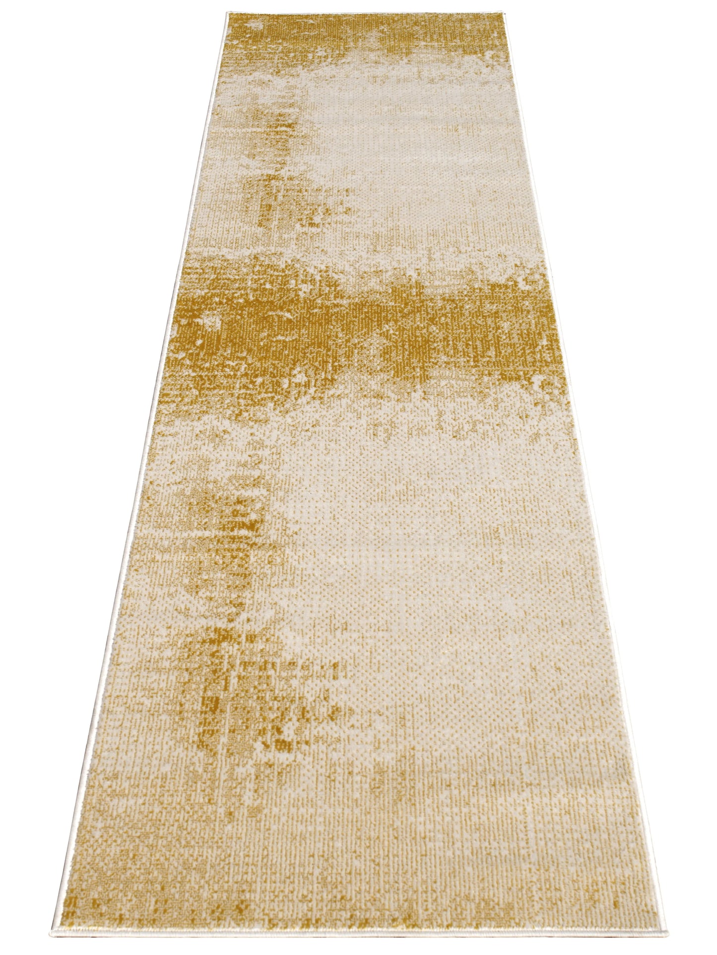 Azra Yellow Mustard Canary Amber Abstract Contemporary Marble Minimal Design Area Rug La Dole Rugs