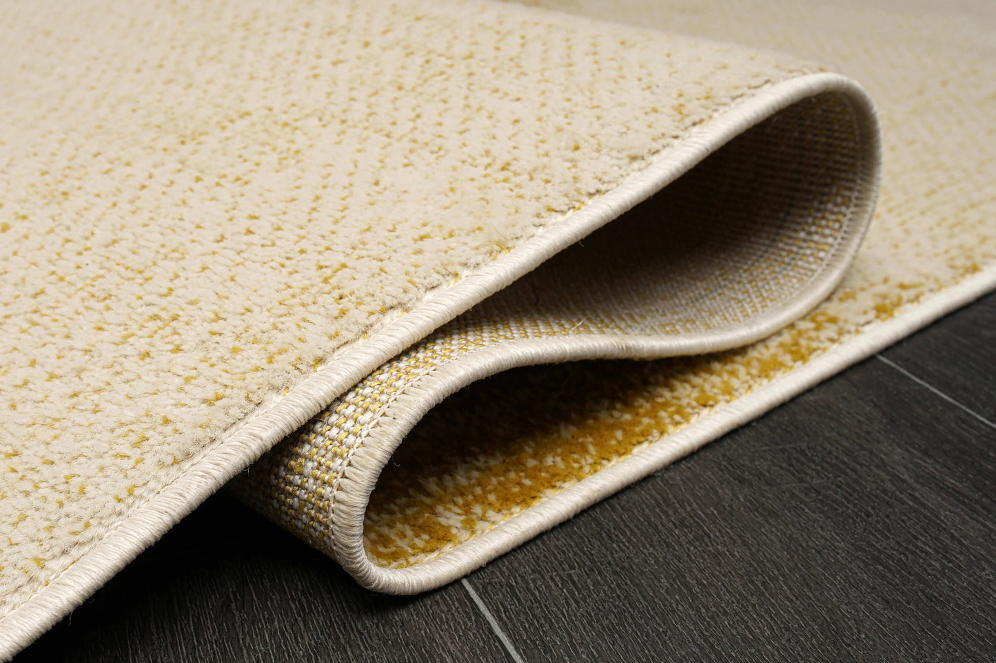 Azra Yellow Mustard Canary Amber Abstract Contemporary Marble Minimal Design Area Rug La Dole Rugs
