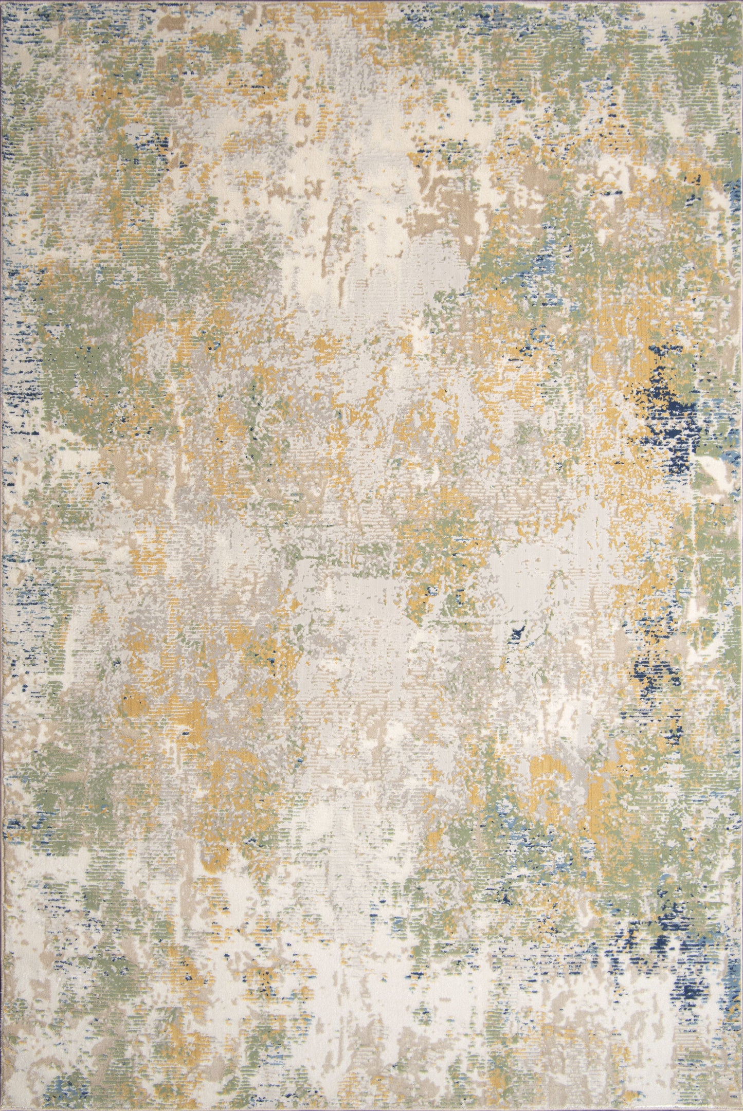 Quadro Beige Yellow Green Multicolor Rustic Abstract Modern Textured Area Rug