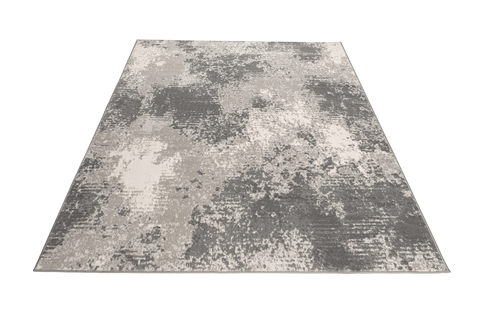 grey ivory abstract rustic minimalist modern area rug for living room bedroom 5x7, 5x8 ft Contemporary, Living Room Carpet, Bedroom, Home Office