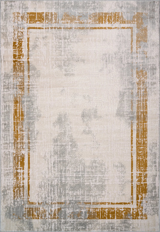 mustard grey bordered modern contemporary minimalistic area rug for living room bedroom 2x5, 3x5 Runner Rug, Entry Way, Entrance, Balcony, Bedside, Home Office, Table Top