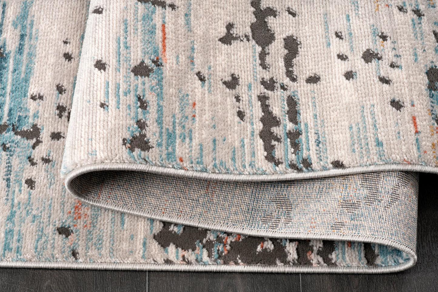 blue ivory red rustic abstract area rug for living room bedroom 5x7, 5x8 ft Contemporary, Living Room Carpet, Bedroom, Home Office
