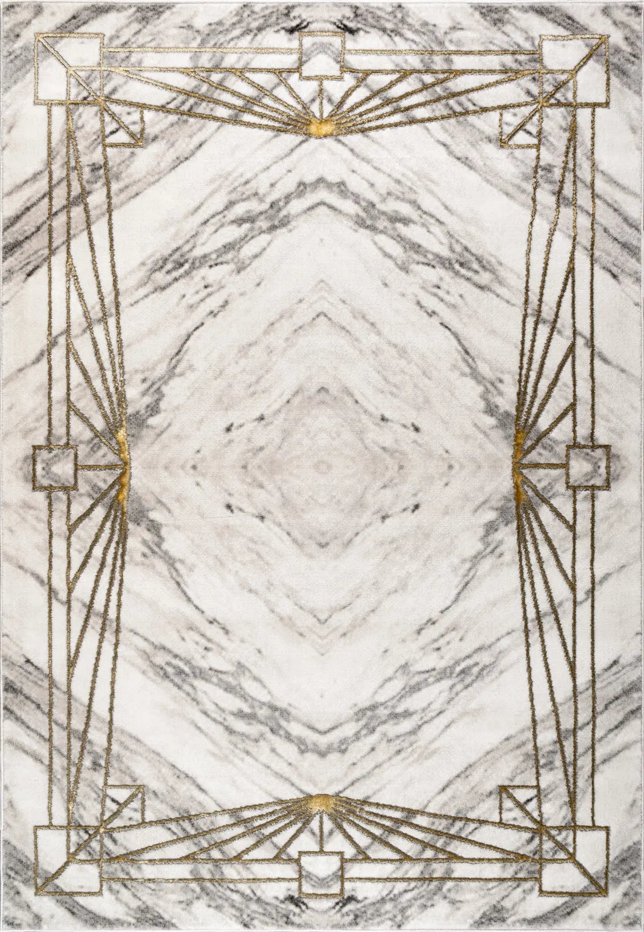 grey gold abstract bordered luxury modern contemporary area rug 2x8, 3x10, 2x10 ft Long Runner Rug, Hallway, Balcony, Entry Way, Kitchen, Stairs