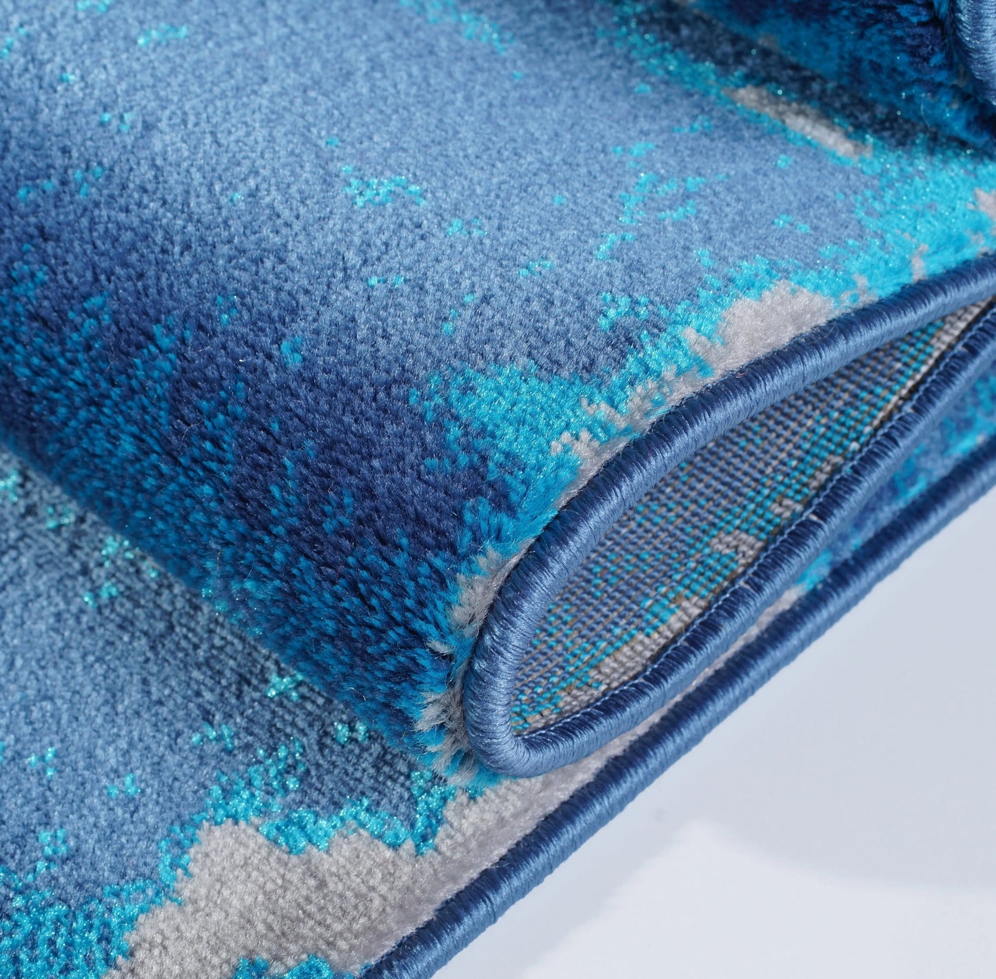 ans10681 anise collection soft contemporary abstract area rug carpet in blue and grey 3x5 27 x 411 80cm x 150cm 27 x 41180cm x 150cm blue grey 2x8, 3x10, 2x10 ft Long Runner Rug, Hallway, Balcony, Entry Way, Kitchen, Stairs