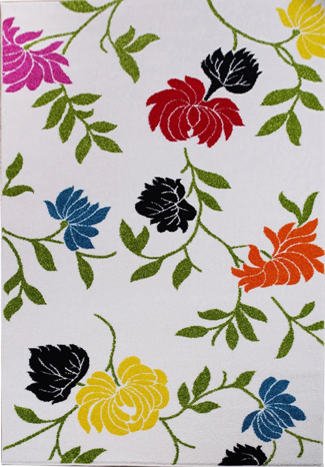 cream green multi floral area rug 4x6, 4x5 ft Small Carpet, Home Office, Living Room, Bedroom