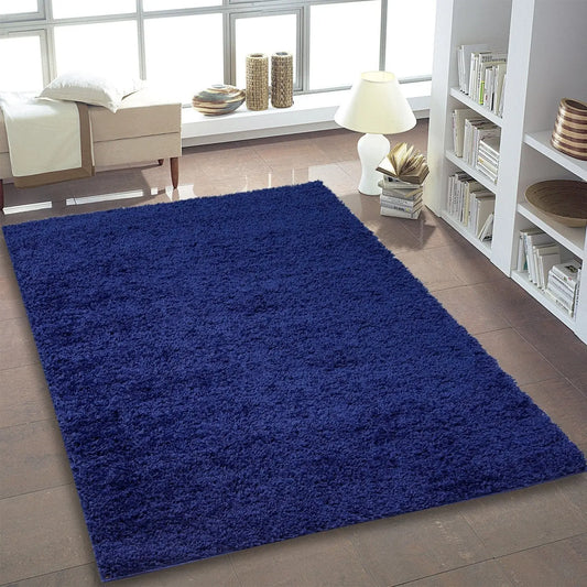 Shaggy Blue Area Rug -