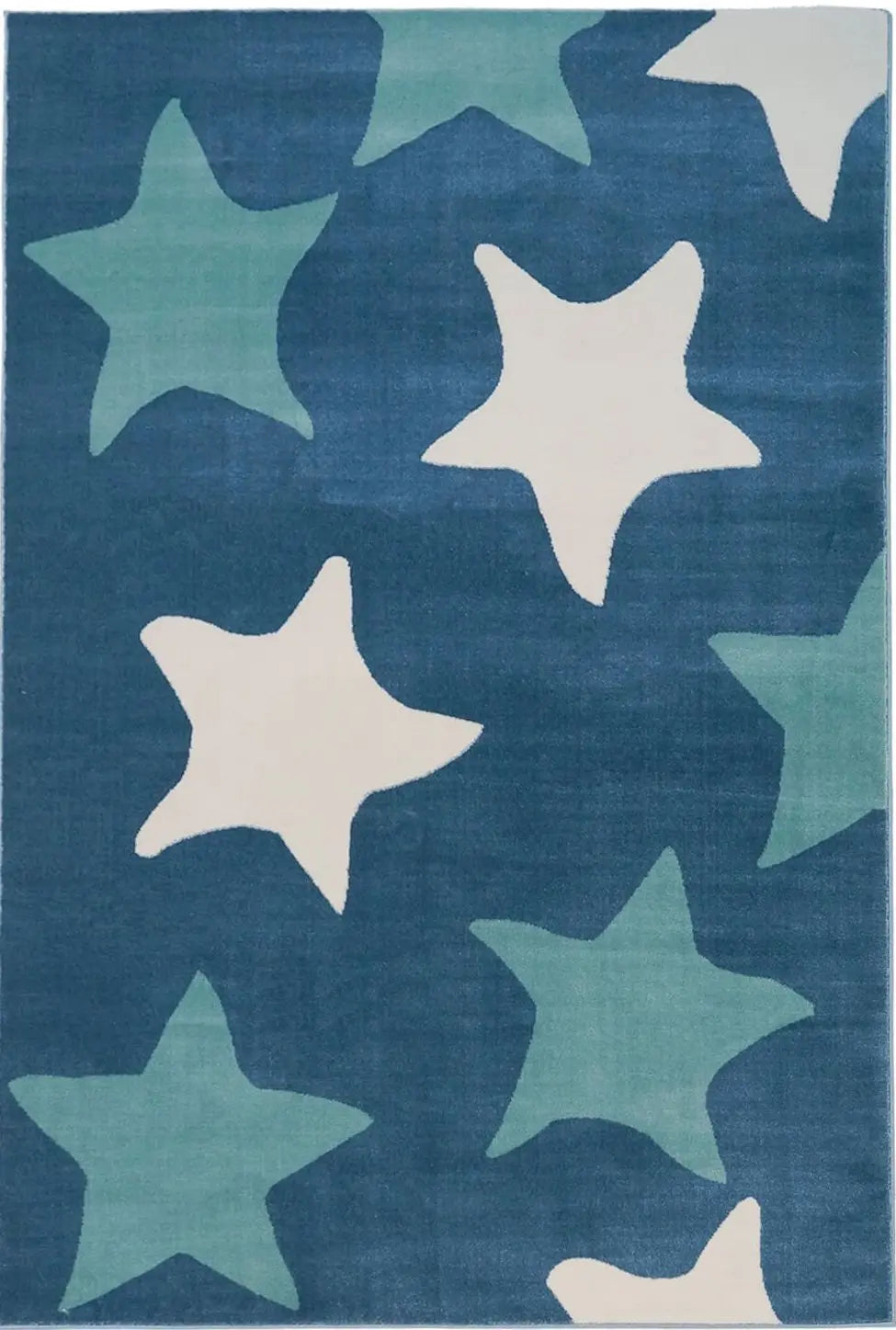 Star Blue Area Rug -