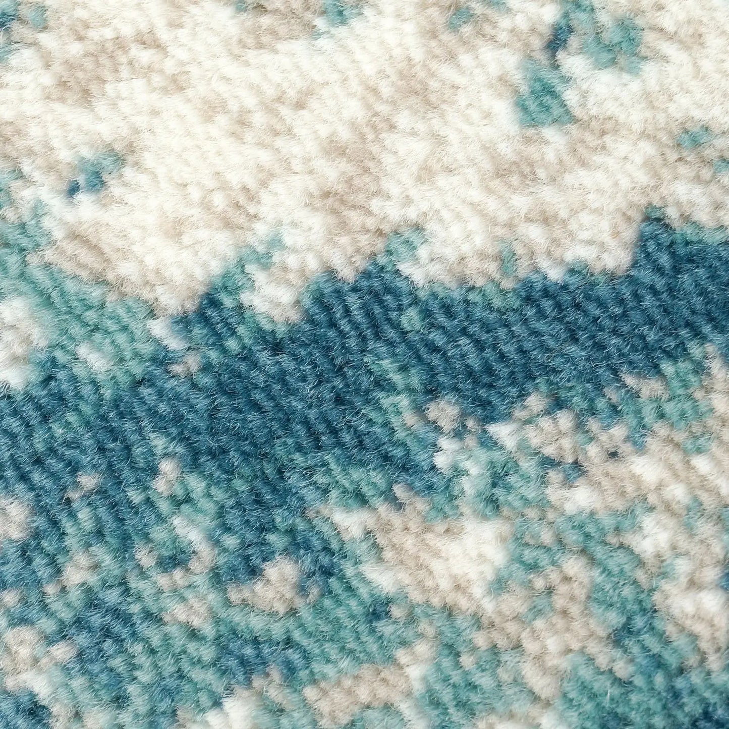 Unigue Teal Area Rug -